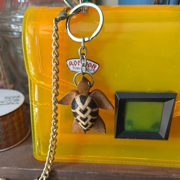 💛⭐️🌙🌼🐥Transparent Yellow and Green Handbag - Picture 3 of 10